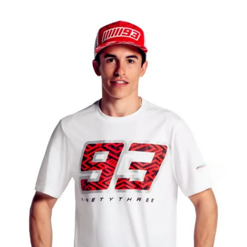 MOTO GP MM93 Motorcycle Ride T-shirt Pure cotton white No. 93 Marquez casual short sleeve Racing T-shirt
