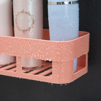 Bathroom Shelf Organizer Toilet Adhesive Shampoo Gel Storage Basket  Decoration Bathroom Corner Shower Shelf Rack Accessories MultiColor ko
