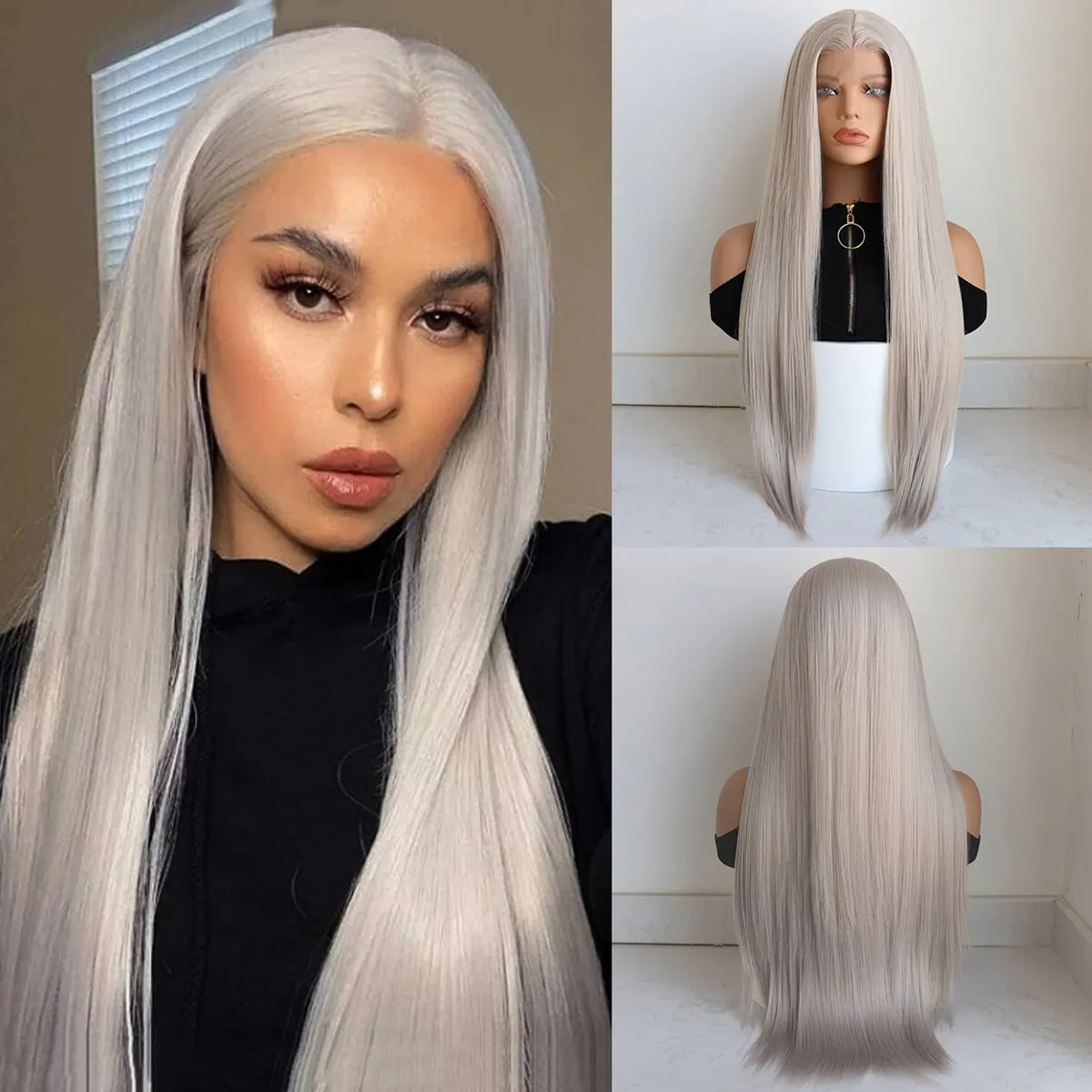 Lace Front Wig Lace Wigs Synthetic Wigs Womens Synthetic Wigs For Women 13x3.5 Long Straight Cosplay Party Daily