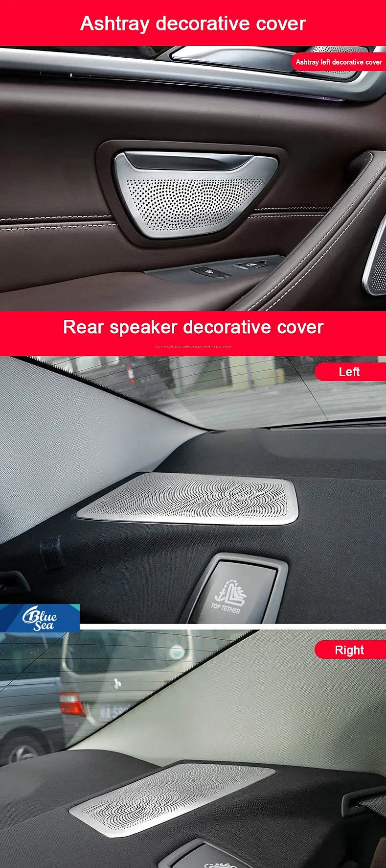 For BMW 5 Series G31 G30 2018 2019 2020 2021 2022,Car Door Speaker Trim Cover A-pillar Horn Protection Cover Interior Accessorie
