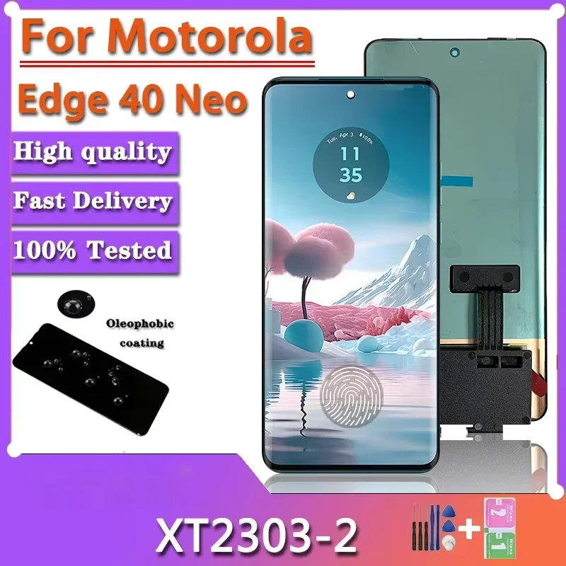 AMOLED 6.55 ''Per Motorola Edge 40 Neo LCD XT2307-1 Display Touch Screen Digizer Assembly Per Moto Edge40 Neo LCD Sostuire 509 AMOLED 6.55 ''Per Motorola Edge 40 Neo LCD XT2307-1 Display Touch Screen Digizer Assembly Per Moto Edge40 Neo LCD Sostuire 509