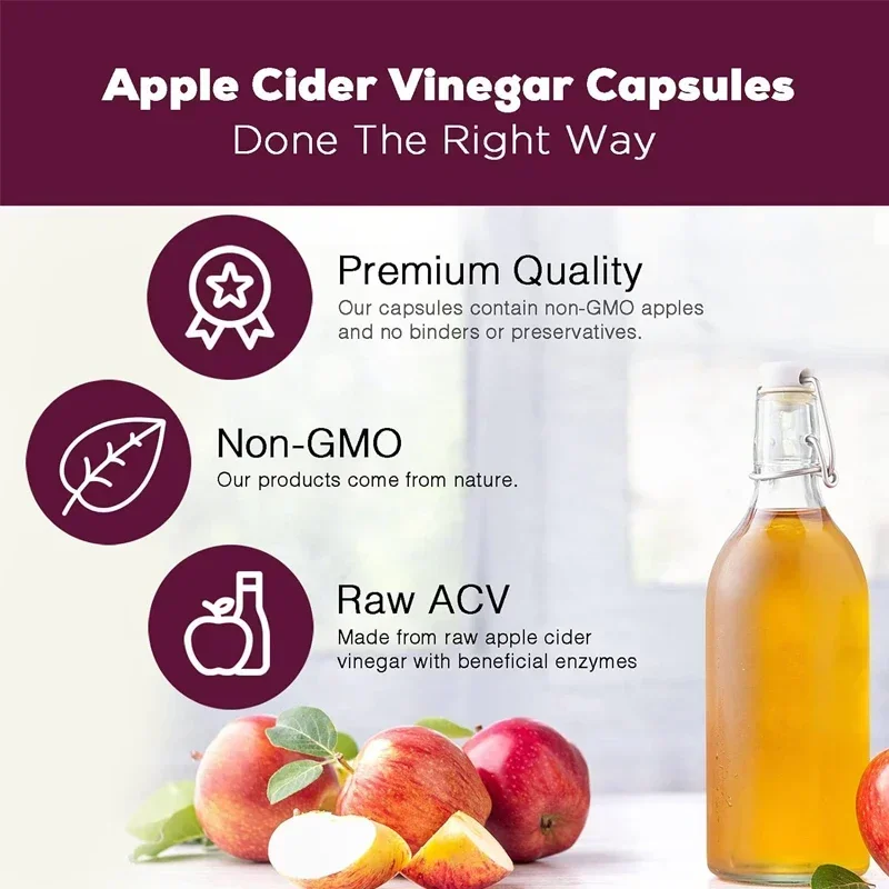 Apple Cider Vinegar Fat Burner Natural Detox and Cleanse Energy Support