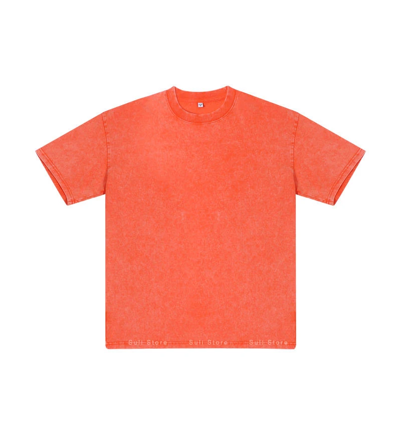 Unisex Army Green Washed Batik Cotton T-Shirt