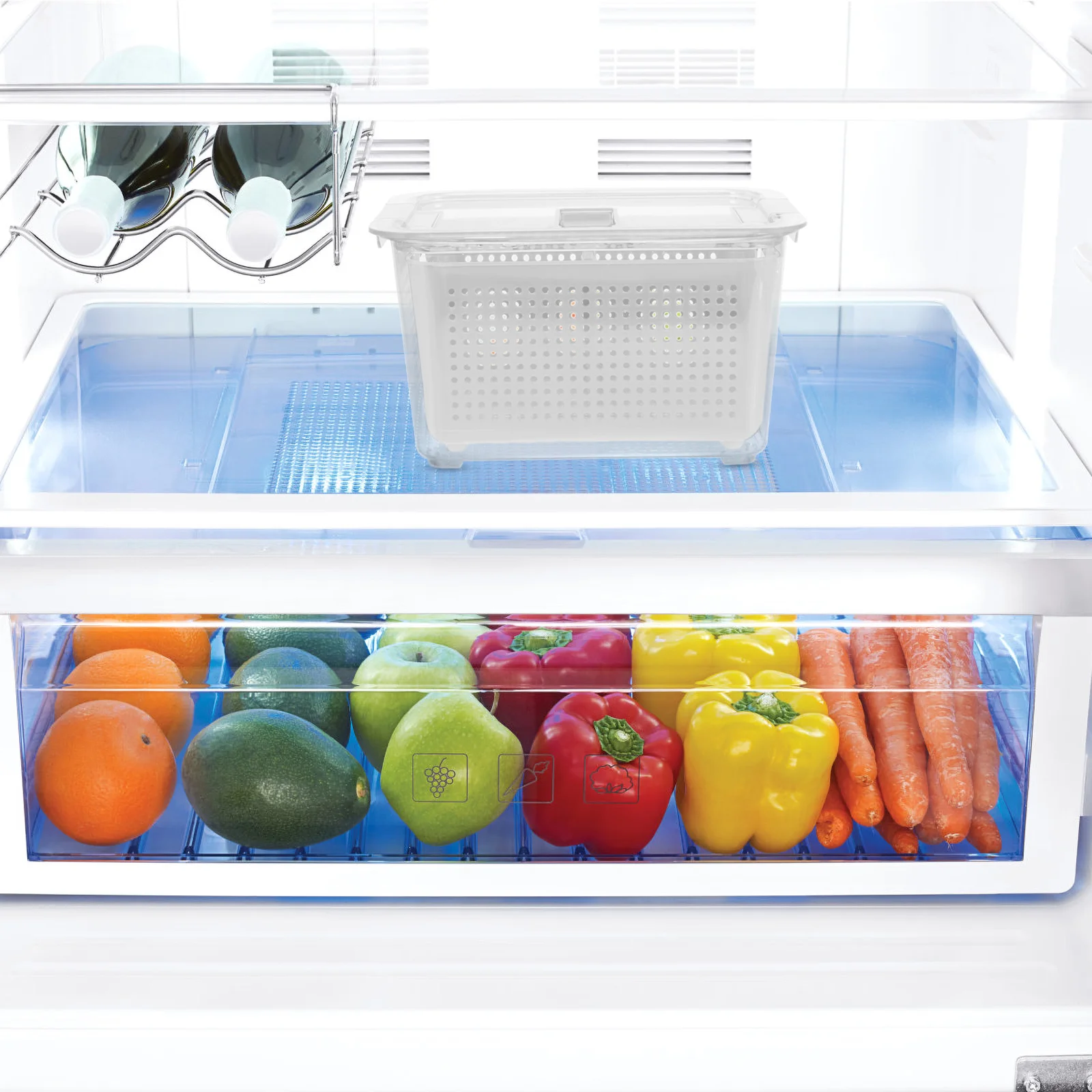 

Refrigerator Crisper Sealed Food Container Sealing Storage Containers Cabinet Drawer