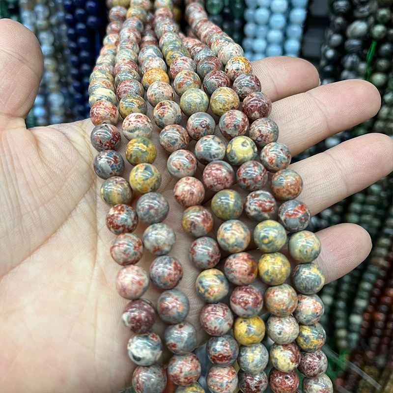 

Wholesale Natural Stone Smooth Red Round Shaped Loose Colored Beads For Jewelry Handmade Making Accessories 8mm*8mm