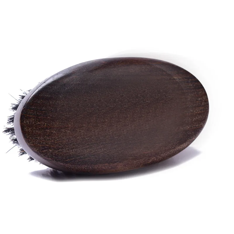 Boar Bristle Hair Beard Brush for Men, Small Soft Beard Brush, Pocket Travel Size Men's Wooden Mustache Brush