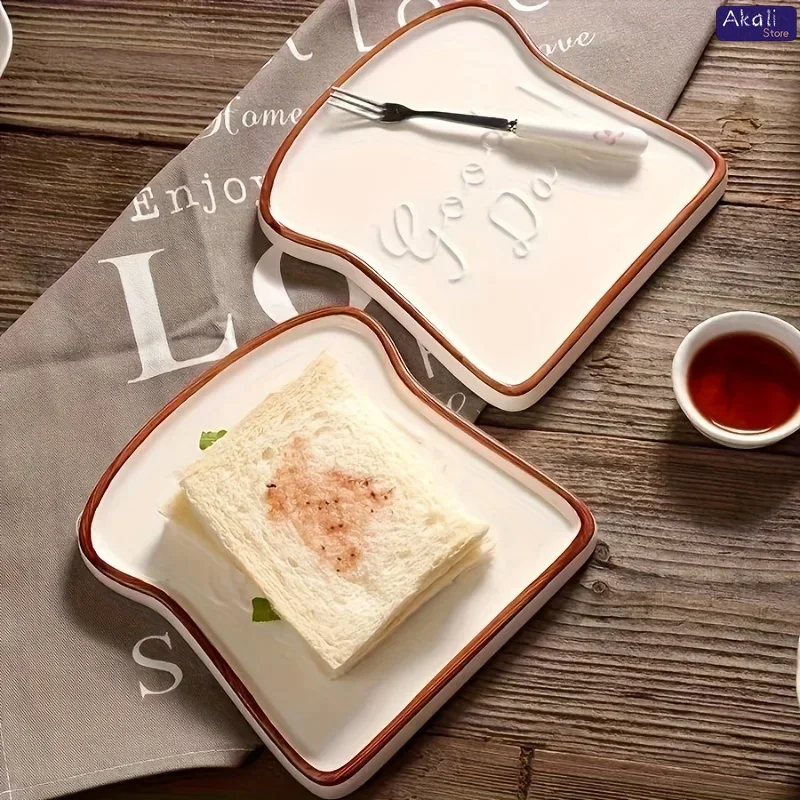 Dessert Bread Plate Ceramic Breakfast Plate for Steak Pasta Sushi Household Kitchen Serving Platter