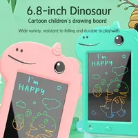 6.8 Inch LCD Writing Note Board Cartoon One-horned Dinosaur Colorful Erasable Drawing Tablets Painting Tool Funny Graffiti Toy 1
