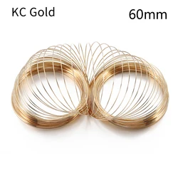 Enhanced Product Title: Versatile Steel Wire Loops for Jewelry and Bracelet Crafting - Pack of 100 (Dia 60mm - KC Gold)