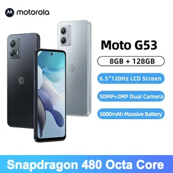 Motorola Moto G53 5G Phone Mobile 6.5'' 120Hz LCD Screen Snapdragon 480 Octa Core Smartphone 50MP Camera 5000mAh Battery