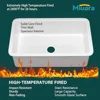 Large White Fireclay Kitchen Sink 32 Inch Drop In Single Bowl Topmount Dual Mount 32"x19"x10" Kit Includes Stainless Steel Grid 4