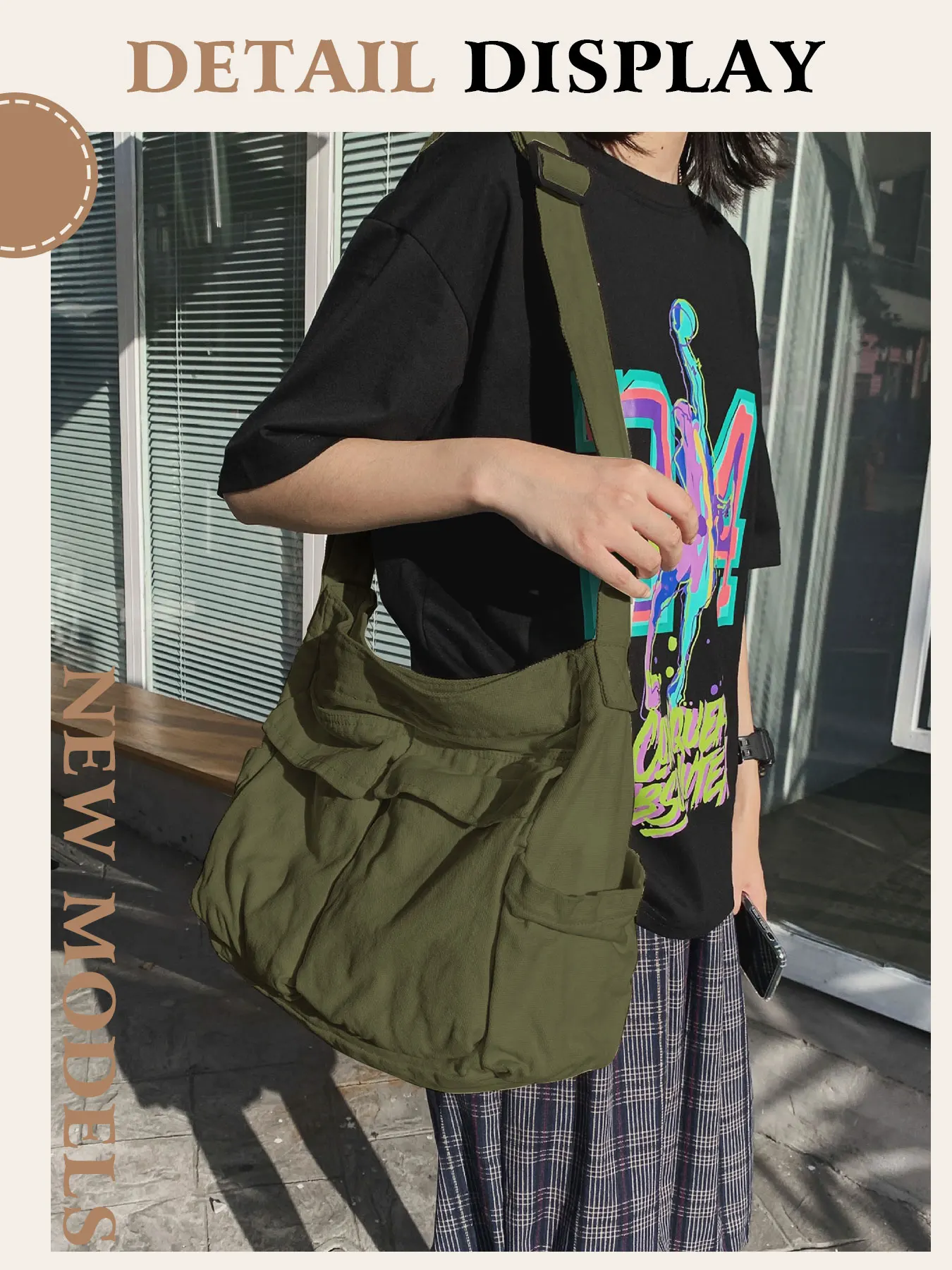 Canvas Crossbody Backpack 3