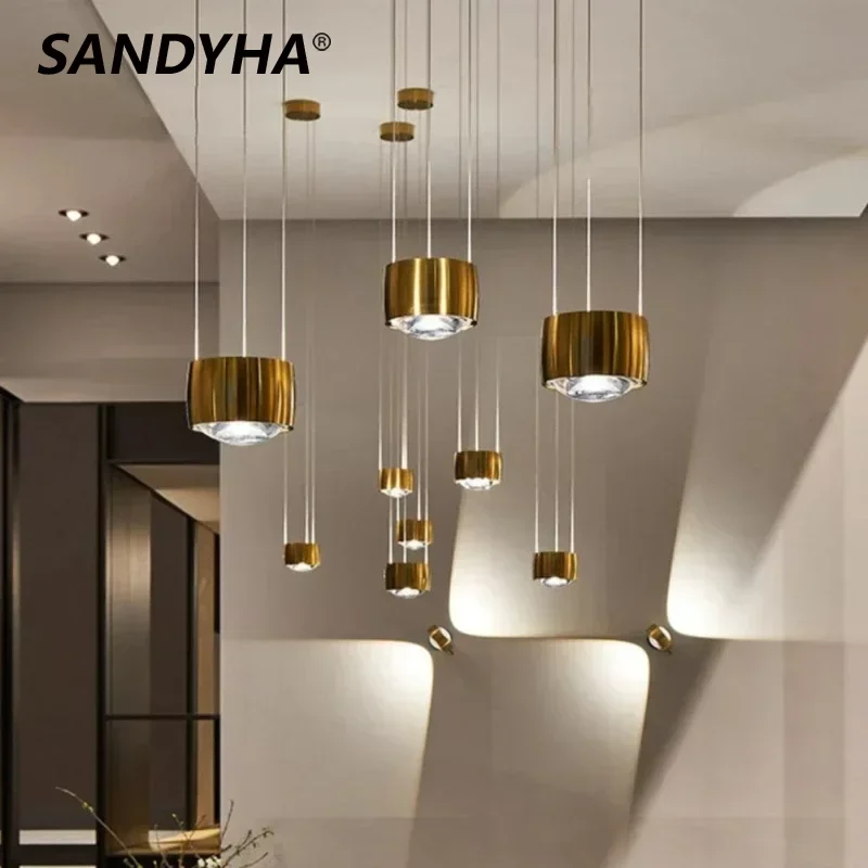 

Modern Designer Nordic Home Deco Ceiling Chandelier Simplicity Golden Led Lights Dining Room Bedroom Bedside Small Pendant Lamp