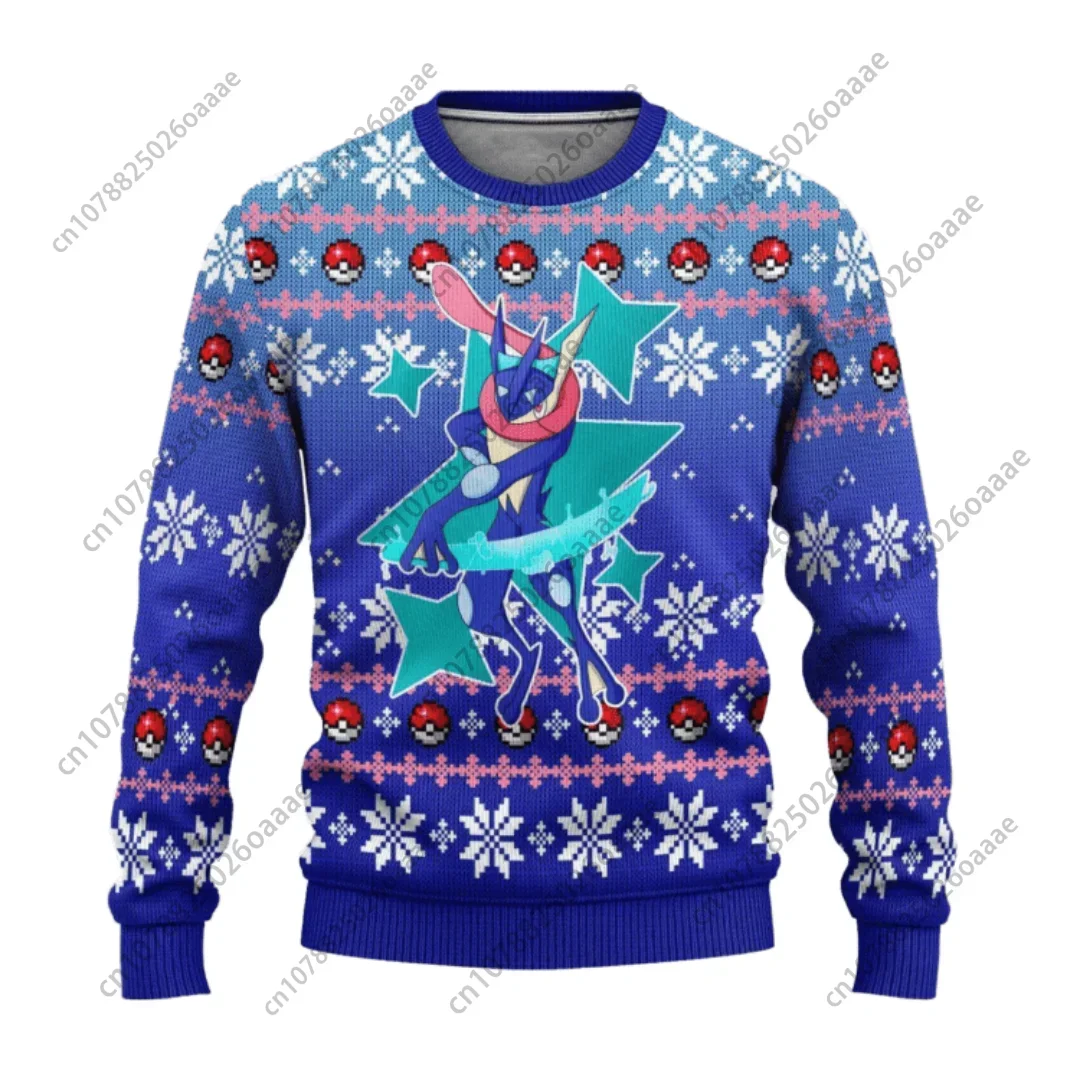 

Pokemon Greninja Ugly Christmas Sweater Anime Pikachu Christmas Sweater For Men Women Anime Pikachu PKM Crew Neck Sweatshirt