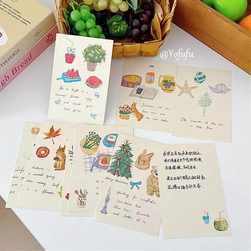 따뜻한 인사말 카드, 미적 감각의 꽃 그림 크리스마스 엽서, 친구들을 위한 선물, DIY 공예 및 벽 장 백지