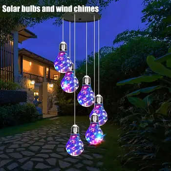 Colorful Solar Bulb Wind Chimes 1