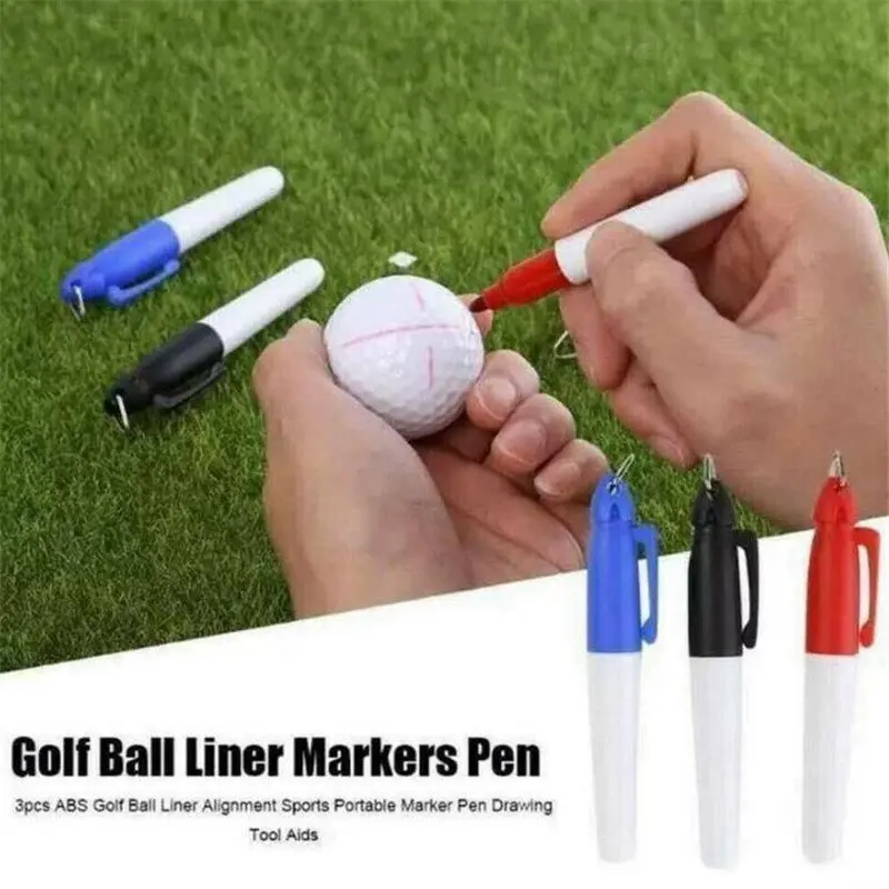 

Stencil + 2 Pen UK Track 3 Line Marker UK Golf Ball Triple