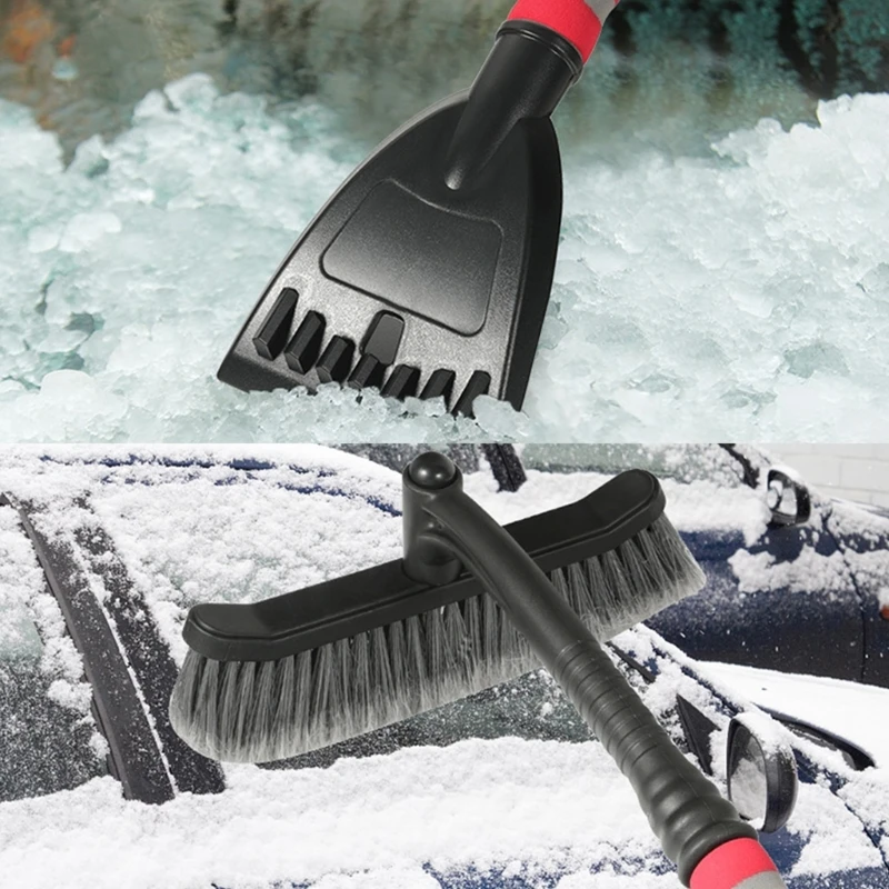 Ice Scraper For Car Extendable Ice Scraper Snow Brush For Car Auto Snow Ice  Removal Snow Broom With 360 Degree Pivoting Brush - AliExpress