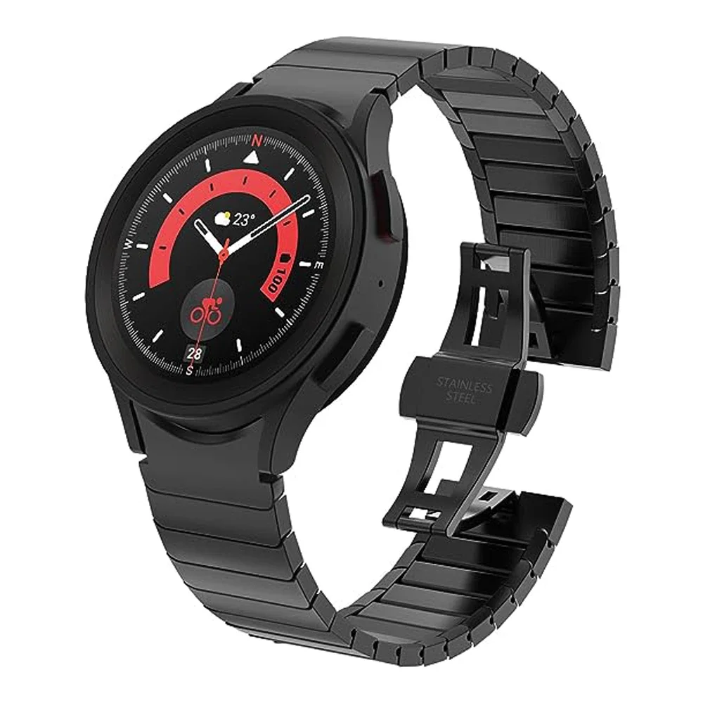 Premium Stainless Steel Metal Watch Strap - Adjustable Band