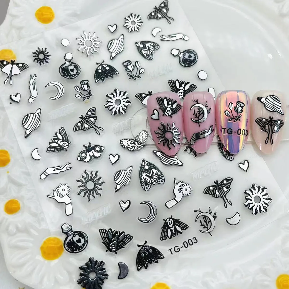 Newest Insects Butterfly Style 3d Nail Art Sticker Nail Deco Slider Tsc-631