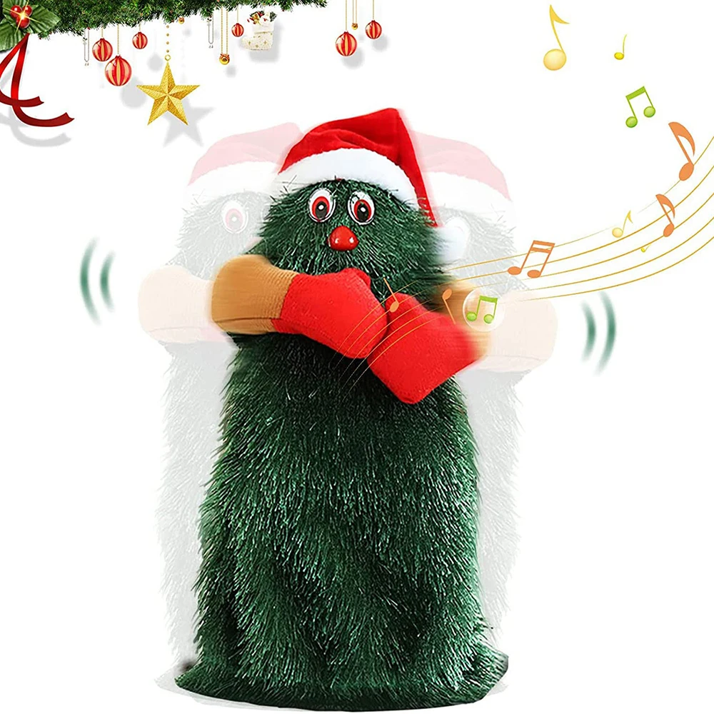 Singing and Dancing Christmas Tree Santa Claus Musical Figure Hip Twerking Twerking Electric Singing Dance Santa Claus Toys Gift