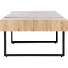 Home Collection Tristan Modern Rectangular Coffee Table COF7000B, 43.3" W X 23.6" L X 15.7" H, Natural/Black Metal Legs 5