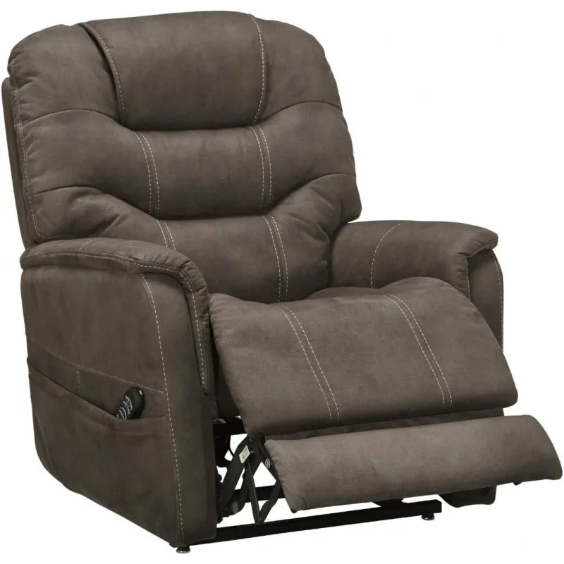 by Ashley Ballister Contemporary Power Lift Recliner, Brown