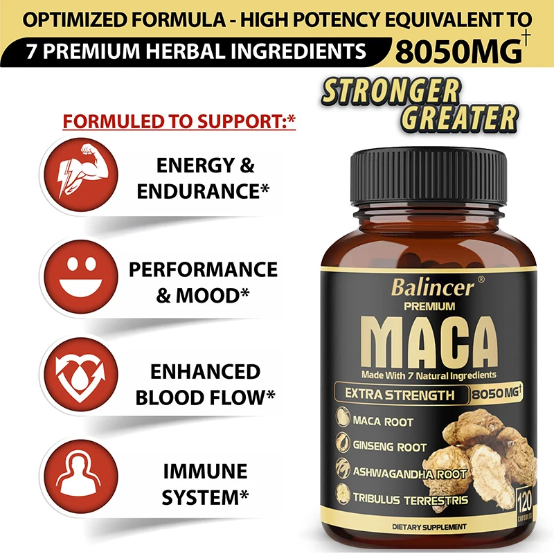 Organic Maca Root Energy Enhancement Capsules