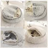 Pet Bed Cat Dog Winter Long Plush Round Cushion Pet House Warm Pet Basket Cat & Dog Sleep Bag Cat Nest Kennel For Small Dog Cat 1