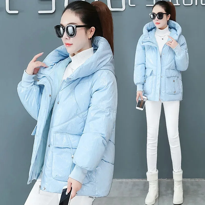 

2022 New Winter Women Jacket Coats Parkas Female Down Cotton Jackets Hooded Overcoat Thick Warm Windproof Casual Student Coat