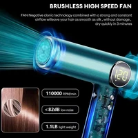 Sèche-cheveux professionnel haute vitesse 110000 tr/min, sans balais, ions négatifs, 1800W, puissant, faible bruit, 5 en 1, sèche-cheveux de salon 5