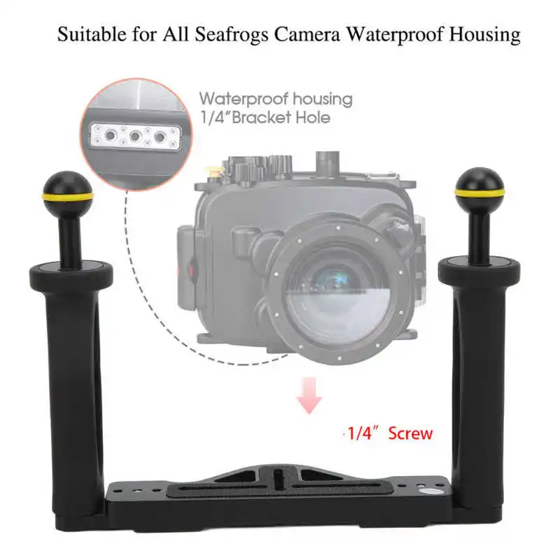 Underwater Camera Tray Ts7 Dual Handle Diving Action Camera Grip