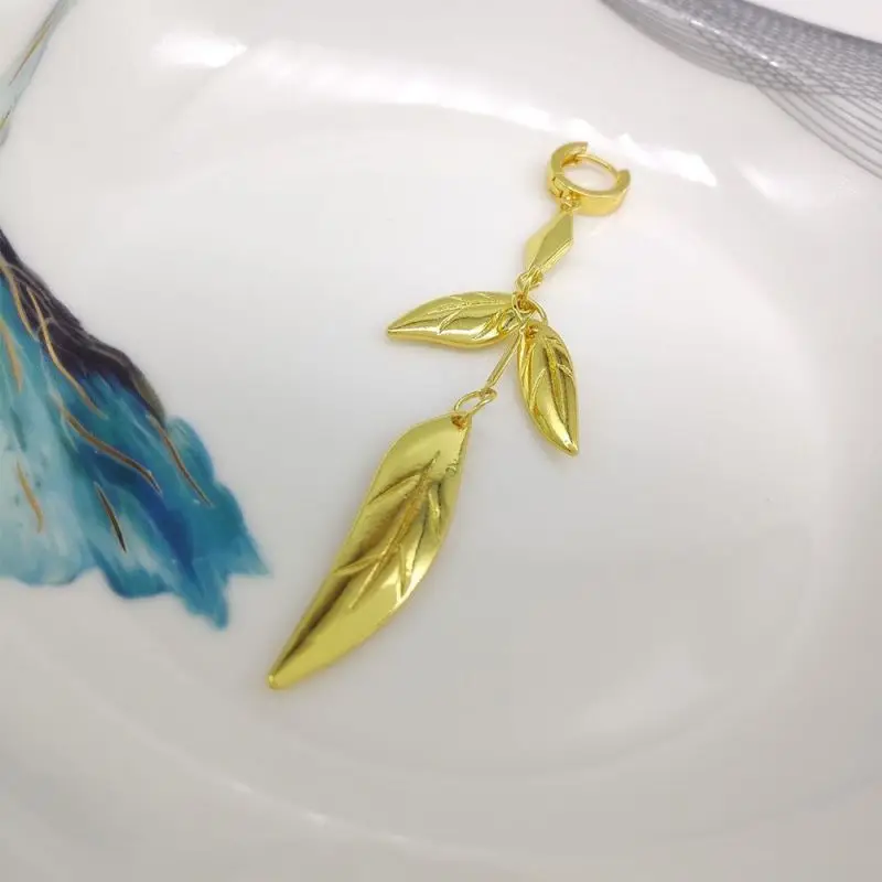 Anime Genshin Impact Tighnari Cosplay Earrings Ear Clip Fashion Jewelry Pendants Halloween Cosplay Costume Accessory 3