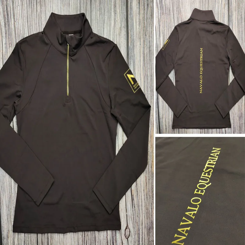 Lots of Western Brands Longsleeve Equestrian T-Shirts Women Zipprt Riding Horse Shirts Competition Equestrian Clothes 6
