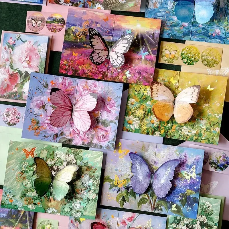 3D Butterfly Card Pop-Up Greeting Cards Marry Christmas Greeting Card Kids Gift Memorial Day Cards Birthday 1pcs greeting cards