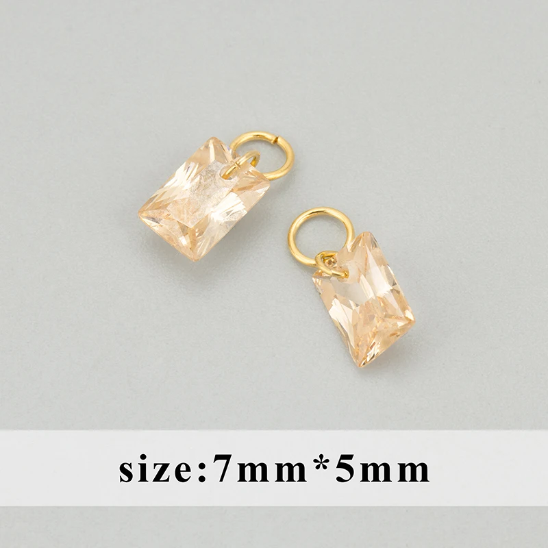 GUFEATHER, 10 Stück/Los, MH78A, Schmuckzubehör, Edelstahlringe, Zirkone, handgefertigt, Charms, Schmuckherstellung, DIY-Anhänger – Detail 10