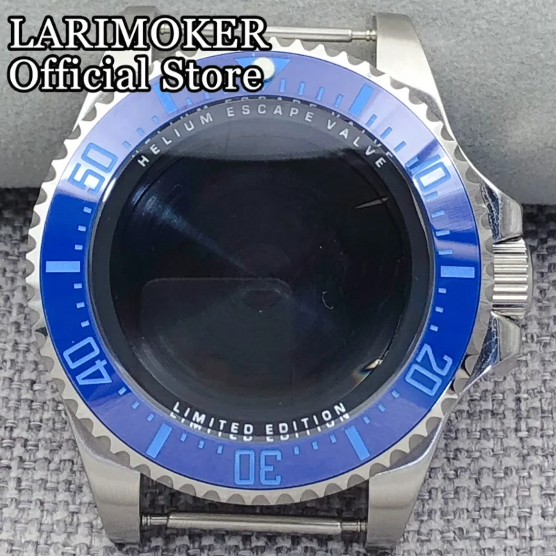 LARIMOKER 43 mm Herren-SEA-Uhrengehäuse, Saphirglas-Rückseite, Keramiklünette, wasserdicht, passend für NH34NH35 Miyota8215ETA PT5000 Uhrwerk – Detail 22