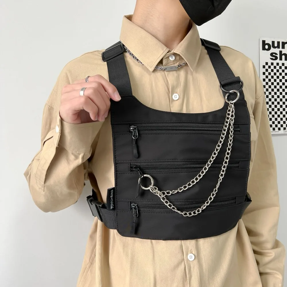 Chest Bag Streetwear Unisex 2026.Unisex-Chest-pack-Functional-Tactical-Chest-Bag-Fashion-Bullet-Hip-Hop ...