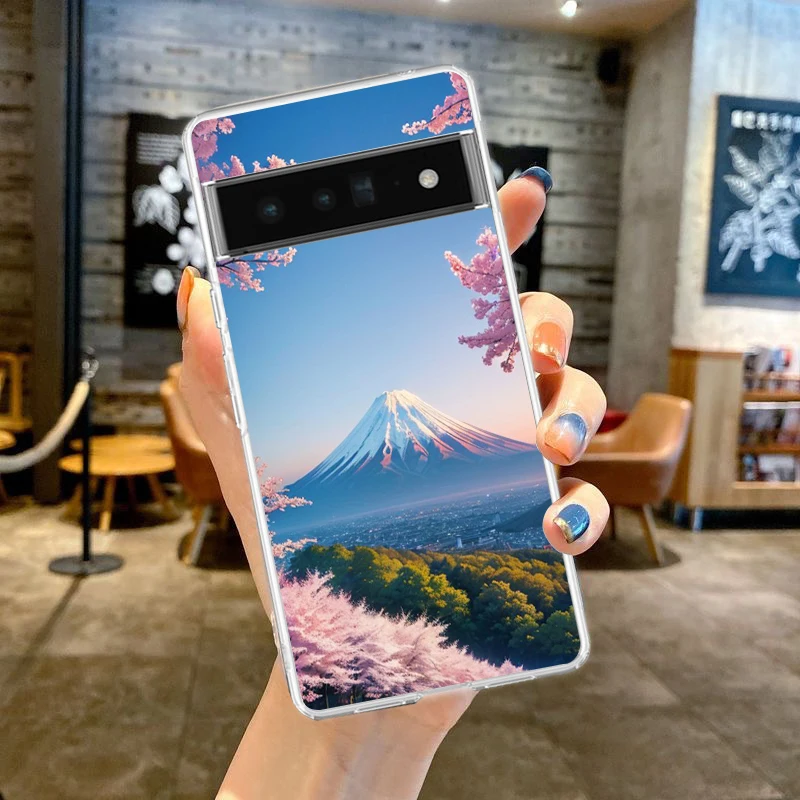 Japanese Anime Landscape Art Soft Clear TPU Phone Case Cover