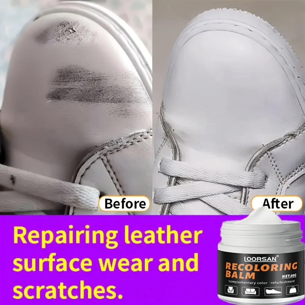 35g White Shoe Scratch Repair Paste Professional Grade Color Restorer for Sneakers Boots & Leather Shoes Restore Original Color