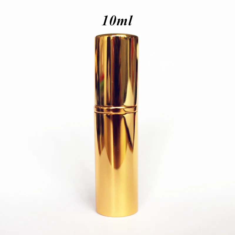 Compact Refillable Perfume Spray Bottle with Aluminum Case, 5ml - 10ml Capacity
