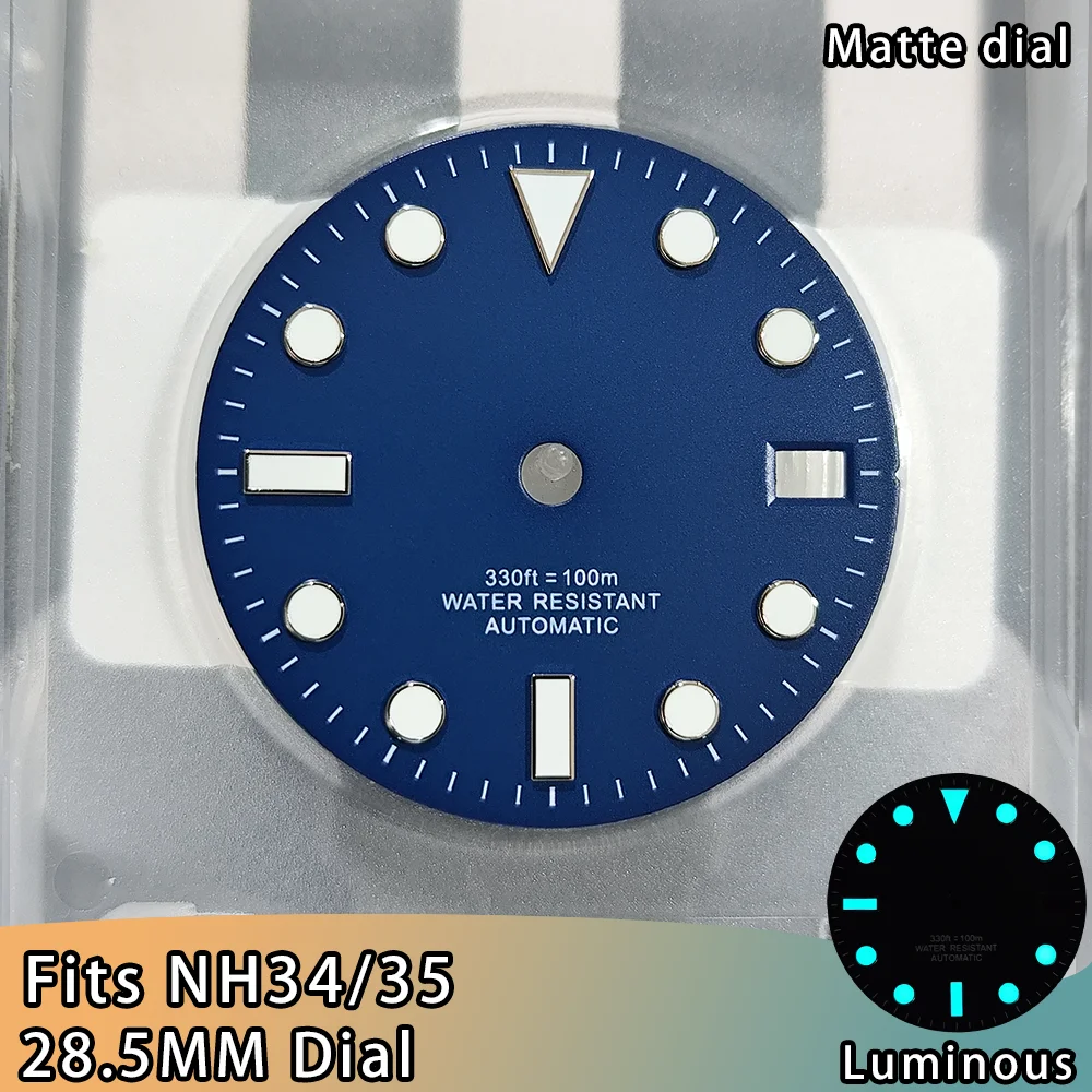 Enhanced White Watch Dial with BGW9 Blue Luminous Feature - 28.5mm