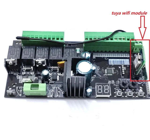 Tuya wifi 12VDC 24VDC!!!automatic swing gate opener motor operator circuit board electronic card controller for gate opener dual 4