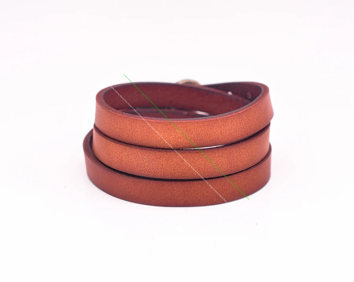 pulseira de couro marrom bracelete clássico multifuncional pulseira de punho