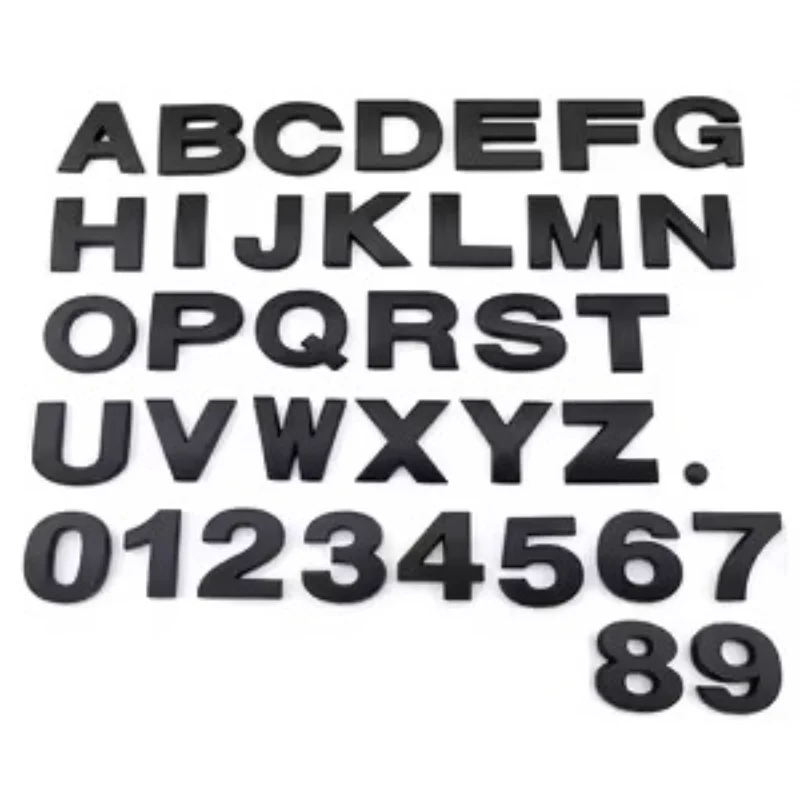 Car Sticker 3D Auto Metal Letter Emblem DIY Digital Alphabet 1PC 25mm Accessory