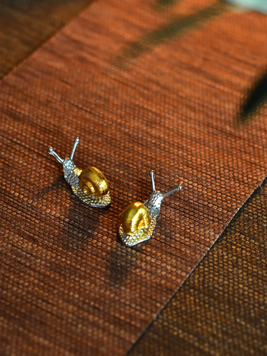 중국 스타일 합금 달팽이 차 장식품 창의적인 소형 가정 장식 화분 식물 풍경 어..