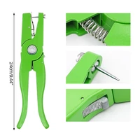 Metal Ear Tag Pliers and 10 Pcs Ear Tag Needles Identification Applicator Tool for Animal Swine, Cow, Sheep, and Rabbits 2