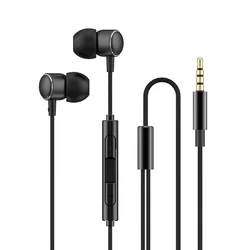 HiFi Bass Stereo USB C Headphones with Volume Control and Mic (3.5mm Black)