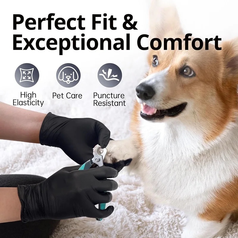 Premium Black Nitrile Disposable Gloves for Multi-Purpose Use – Durable and Reliable for Home, Kitchen, Tattoo, Auto, and Garden Tasks