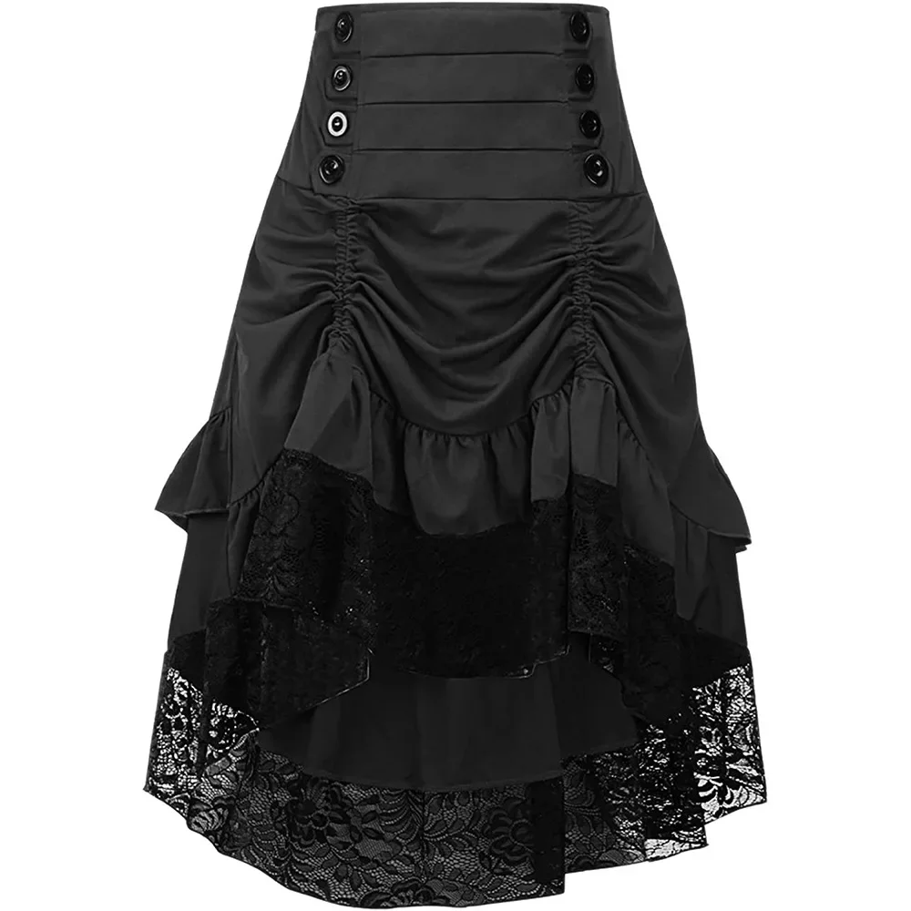 New Women Medieval Retro Gothic Steampunk Irregular Skirt